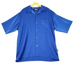Dragonfly Clothing Company Mens XL Blue Short Sleeve Button Down Shirt RN 63725